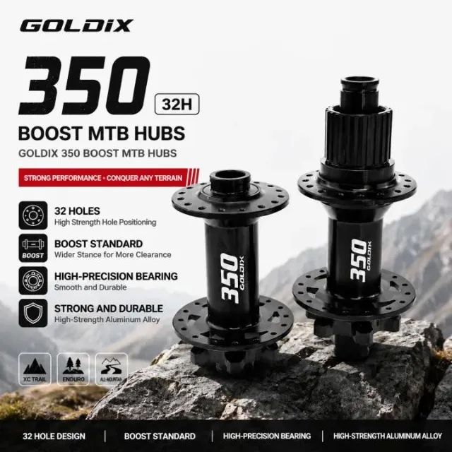 Cubo Traseiro GOLDIX M350 MTB Boost 32 Furos Ratchet 36T J-Bend 6