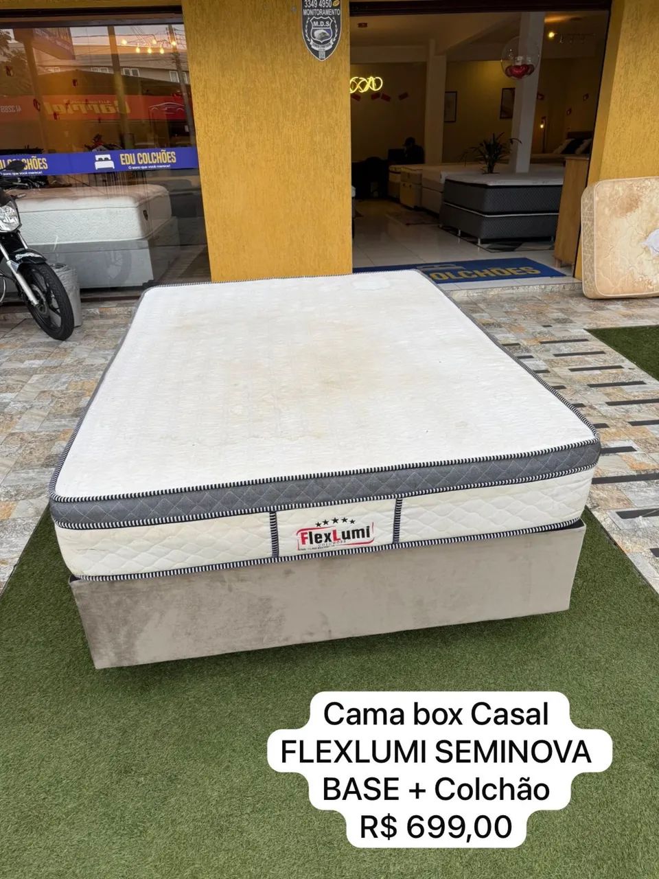 Cama box Casal FLEXLUMI SEMINOVA TOP - ENTREGAMOS  - Foto 5