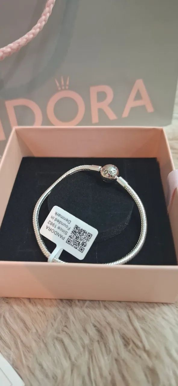 pulseira pandora prata nova - Foto 2