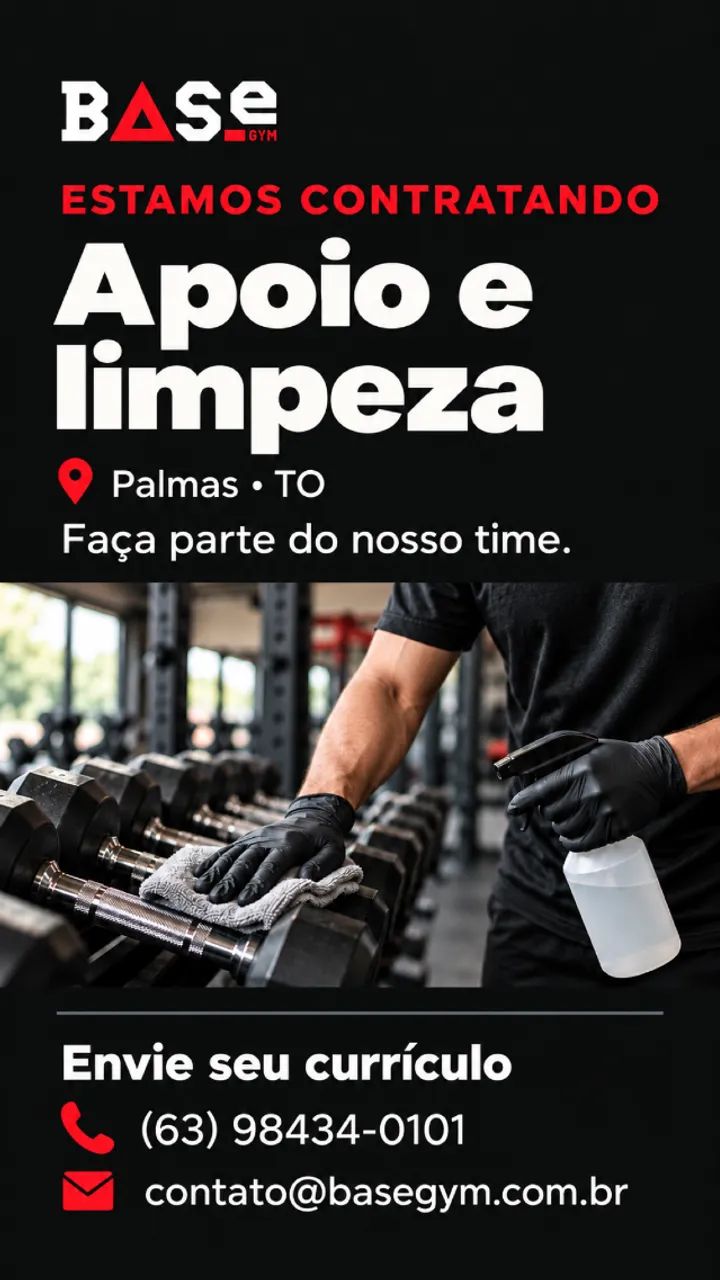 Vaga para Apoio de Limpeza