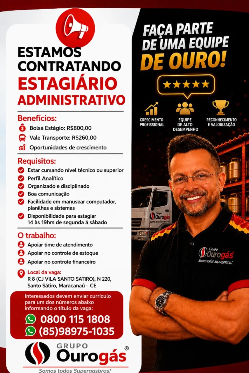 Vagas de Estágio e Emprego (Comercial, Financeiro e Logística) - Foto 3