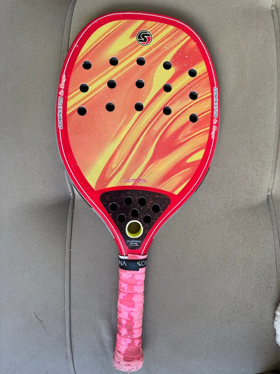 Raquete Beach Tennis Sexy Dominator En Fuego Carbono 3 k - Foto 5