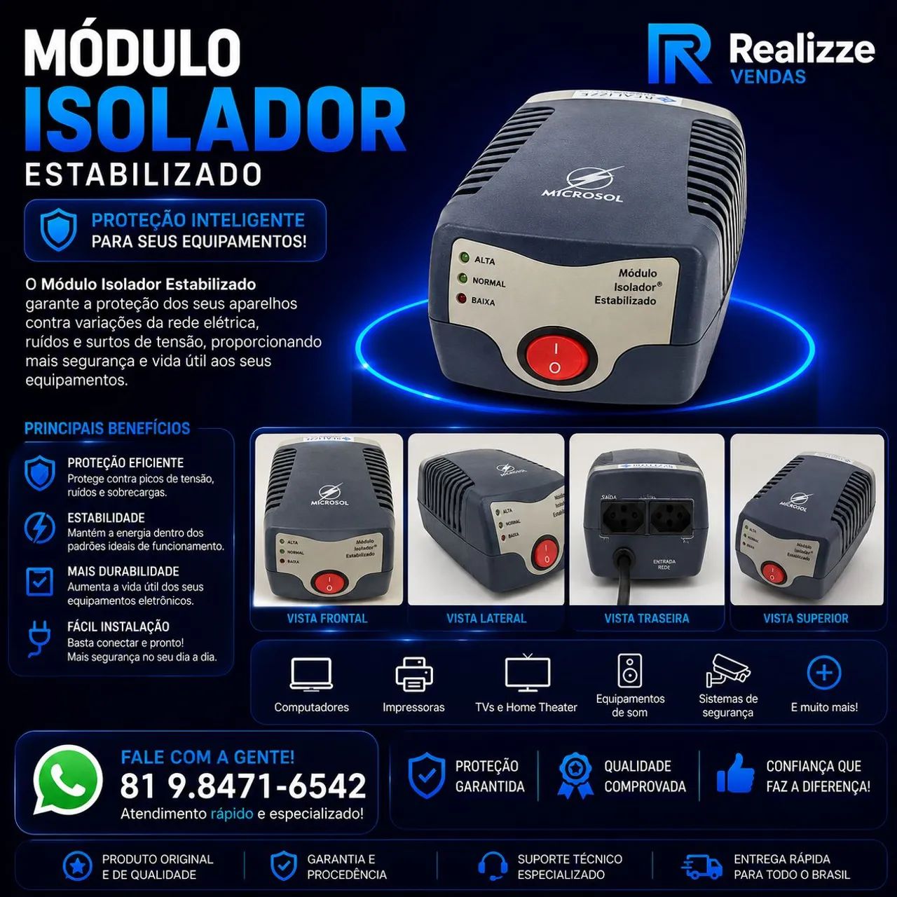 Módulo Isolador Estabilizado Microsol