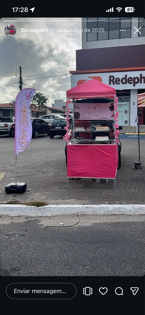 Tenda com vitrine completa 