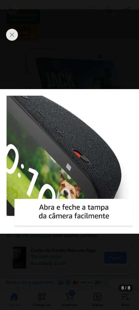 ALEXA ECHO SHOW 5 (3ª GERAÇÃO) - PRETO E BRANCO - Foto 5