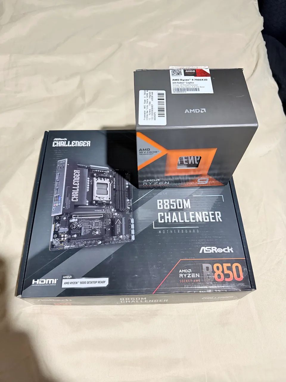 Kit placa Mãe B850m asrock challenger + processador ryzen 9 7900x3d
