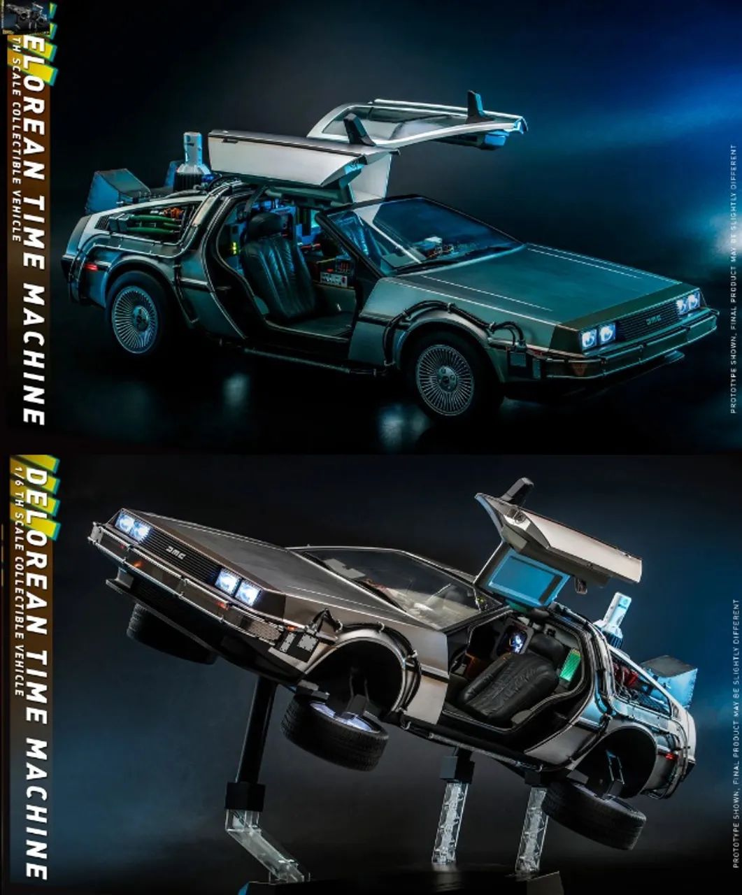 1/6デロリアンHotToys DELOREAN HOT TOYS MAQUINA DO TEMPO GIGANTE 1/6 DR BROWN MARTY
