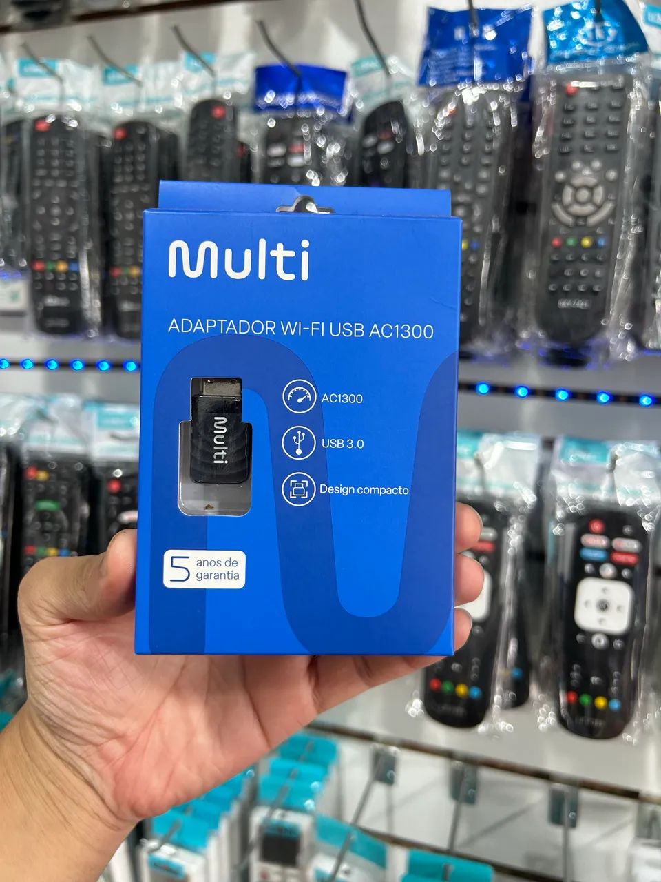 Adaptador Wi-Fi 5G Multilaser - Compatível com Windows e Mac.Os - 1300 Mbps 