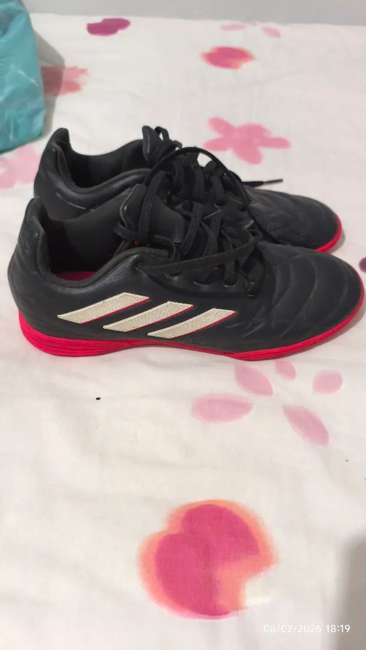 Chuteira Society Adidas  Unissex - Preto+Pink