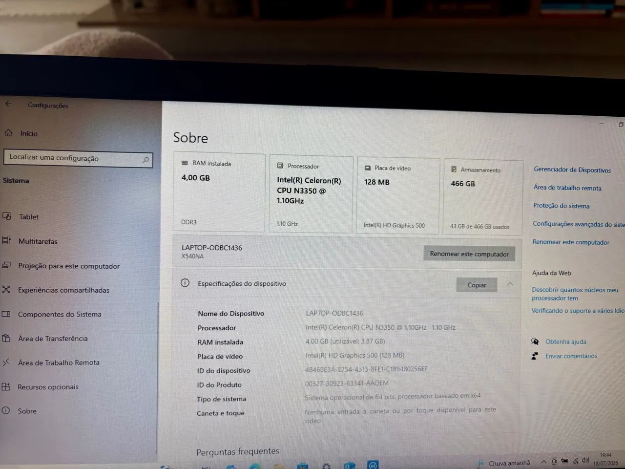 Notebook ASUS Intel Celeron N3350 - Foto 4
