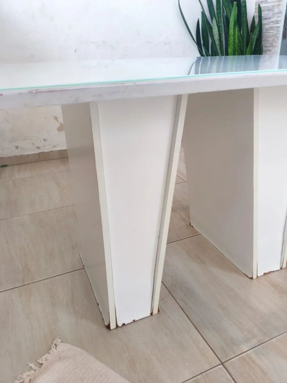 Mesa com tampo de vidro - Foto 2