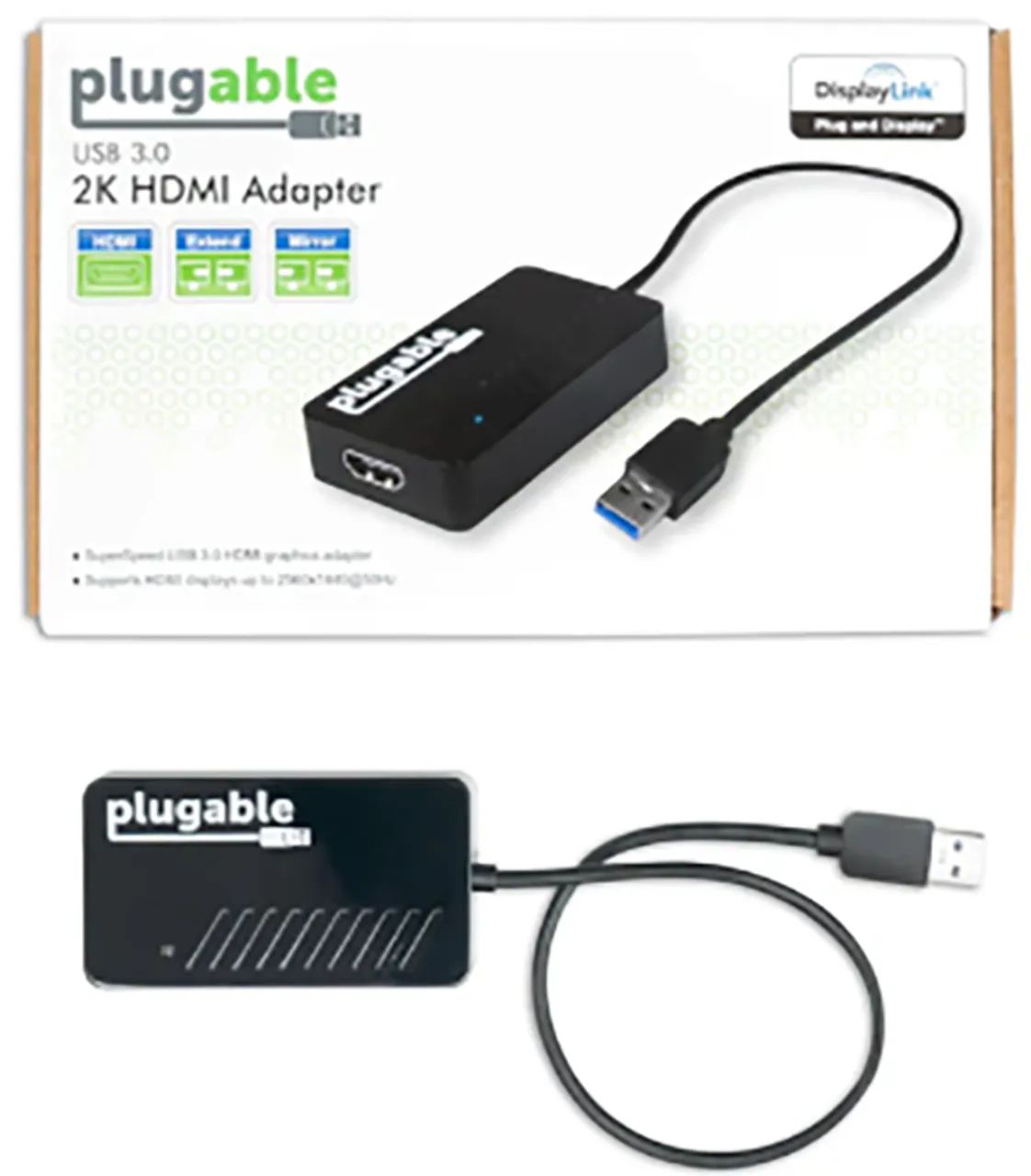 Adaptador USB 3.0 Para HDMI 2K Plugable Mac M1 M2 M3 Windows