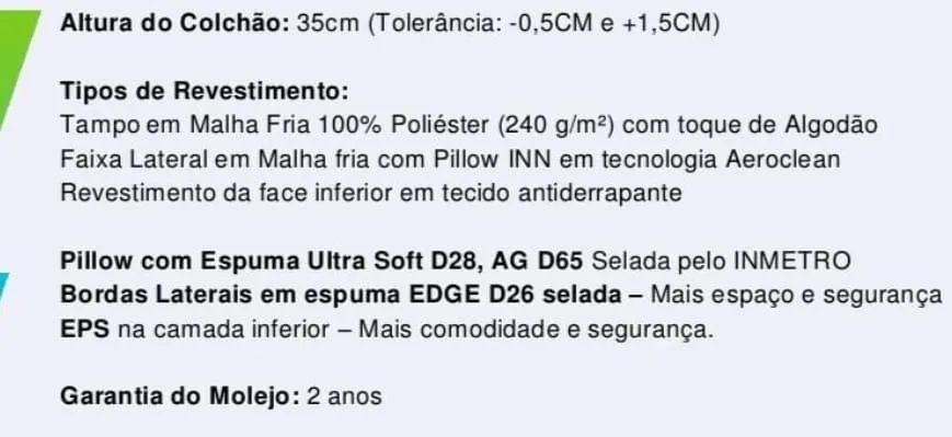 Colchão casal padrão 8 meses de uso - Foto 2