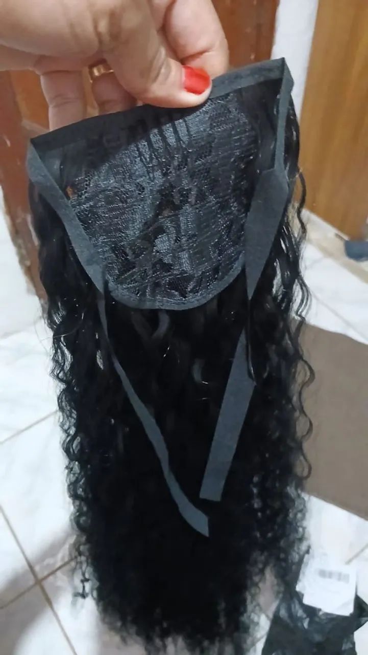 Rabo de cavalo cabelo bio humano 
