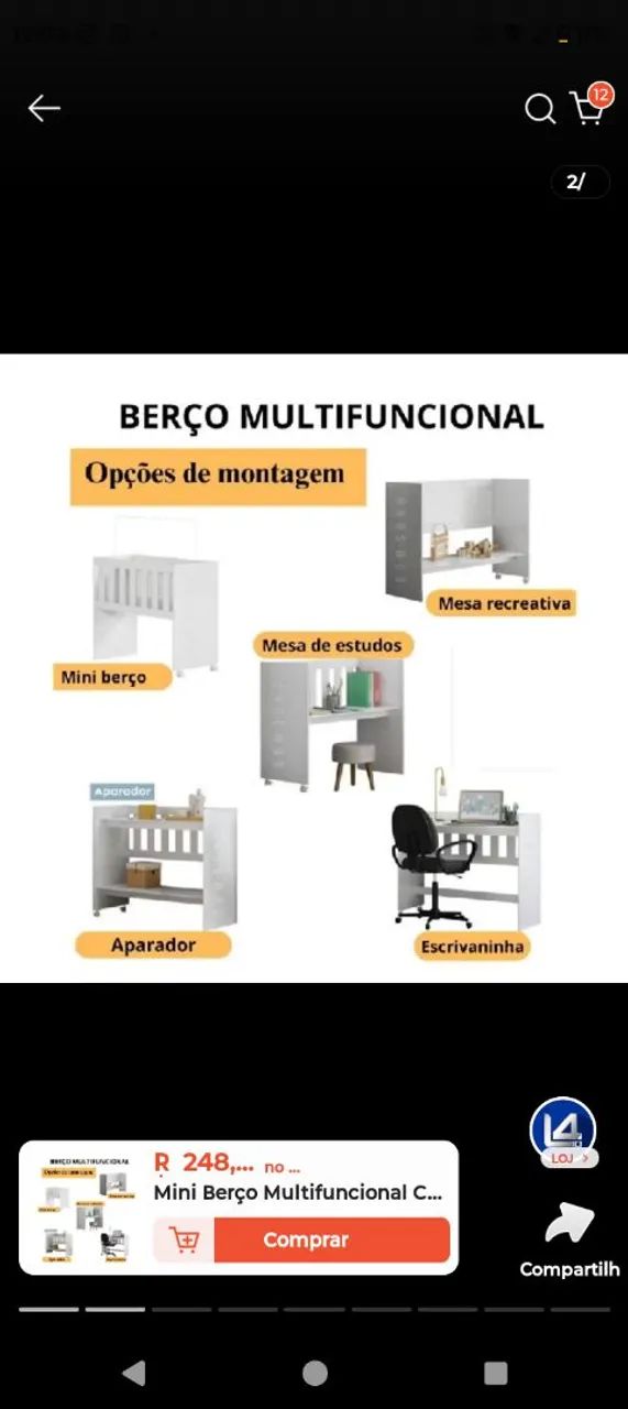 Mini berço - Foto 3
