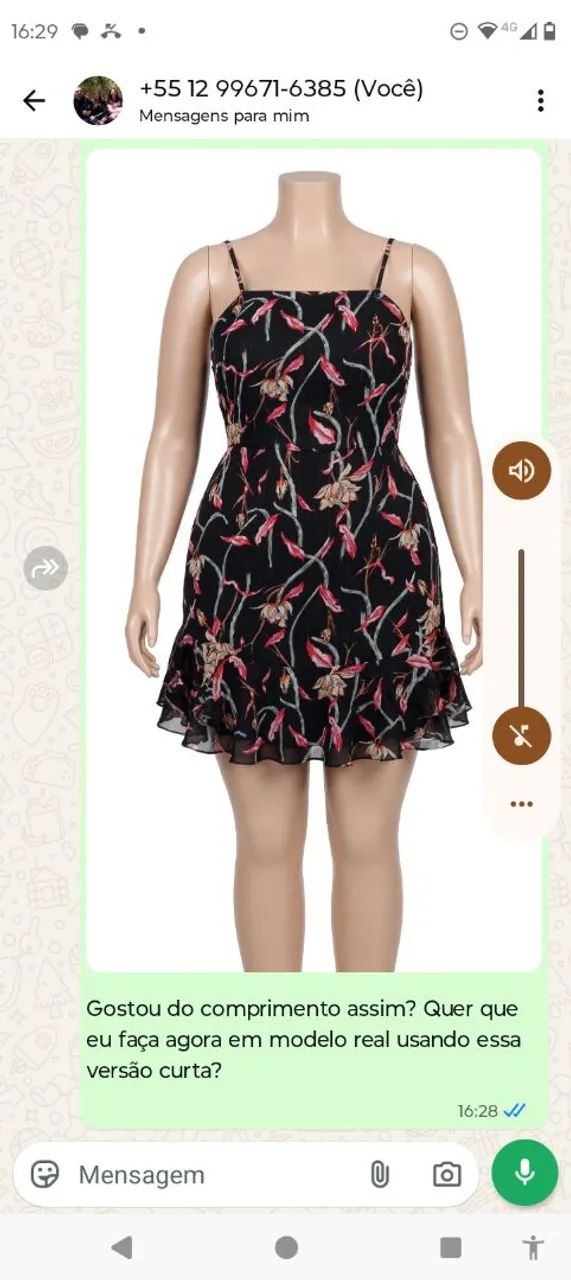 Vestido casual forrado 