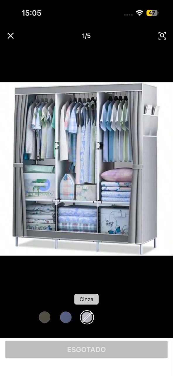 Vendo guarda roupa portátil novo  - Foto 2