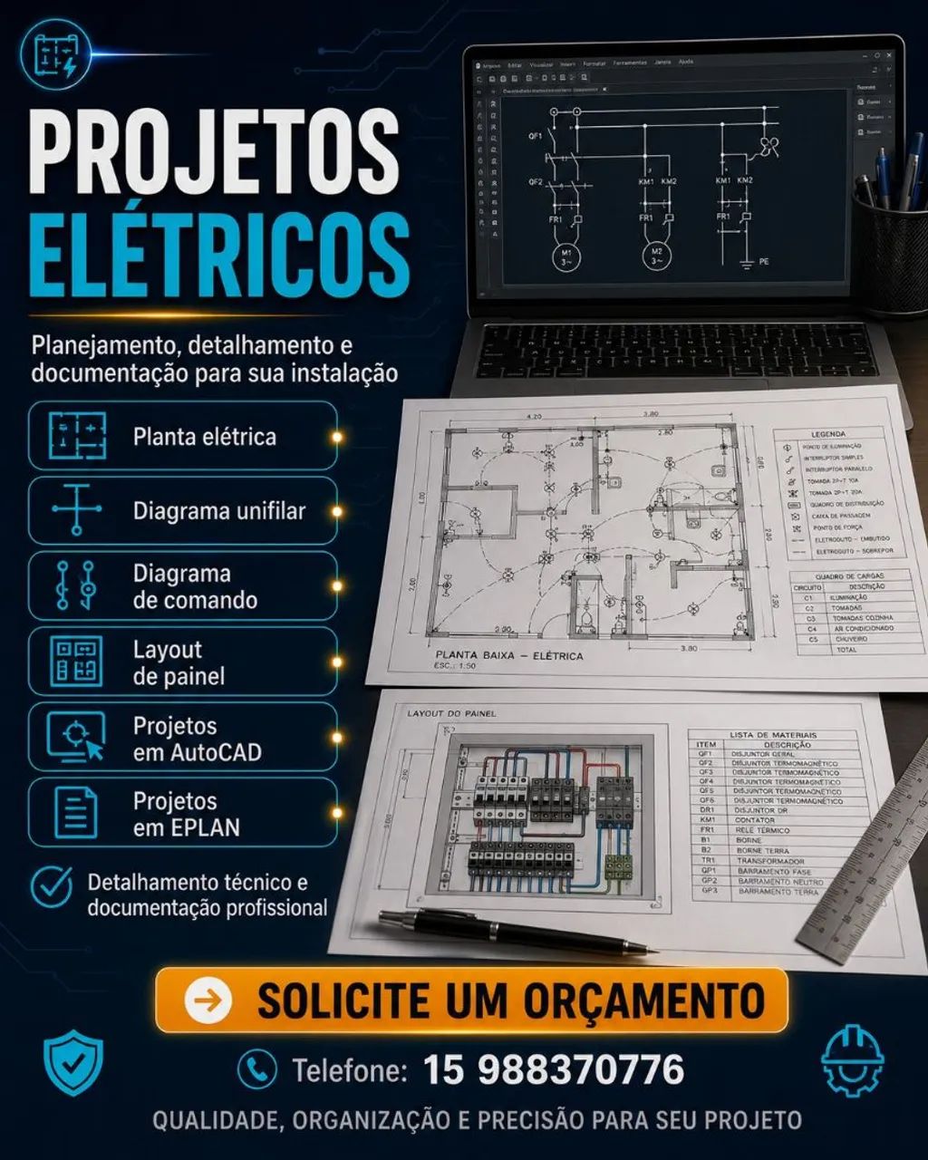 Eletricista Residencial | Quadros Elétricos | HE Serviços Elétricos - Foto 2