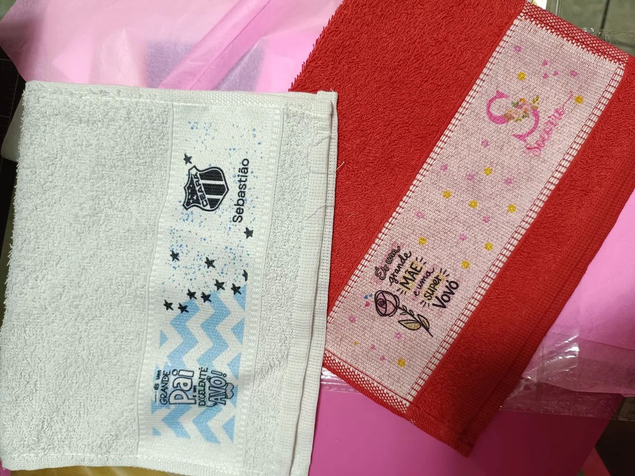 Toalhinha de mão personalizada com nome e tema - Foto 2