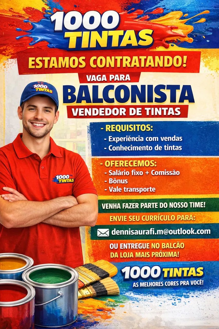 Vendedor Loja de Tintas