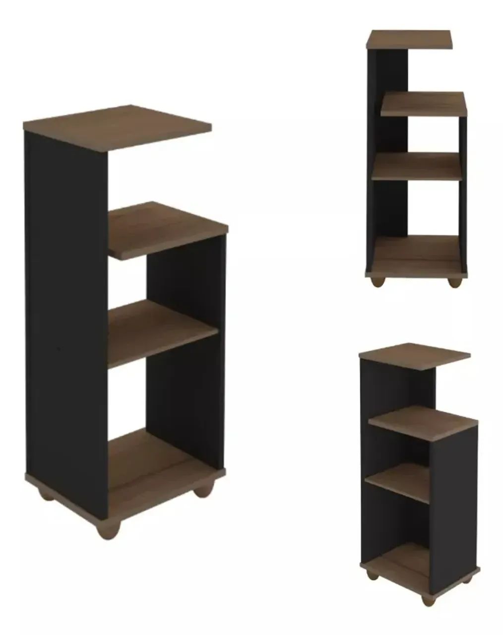 Mesa de Apoio Bis Imbuia/Preto Com Frete Grátis - Foto 2