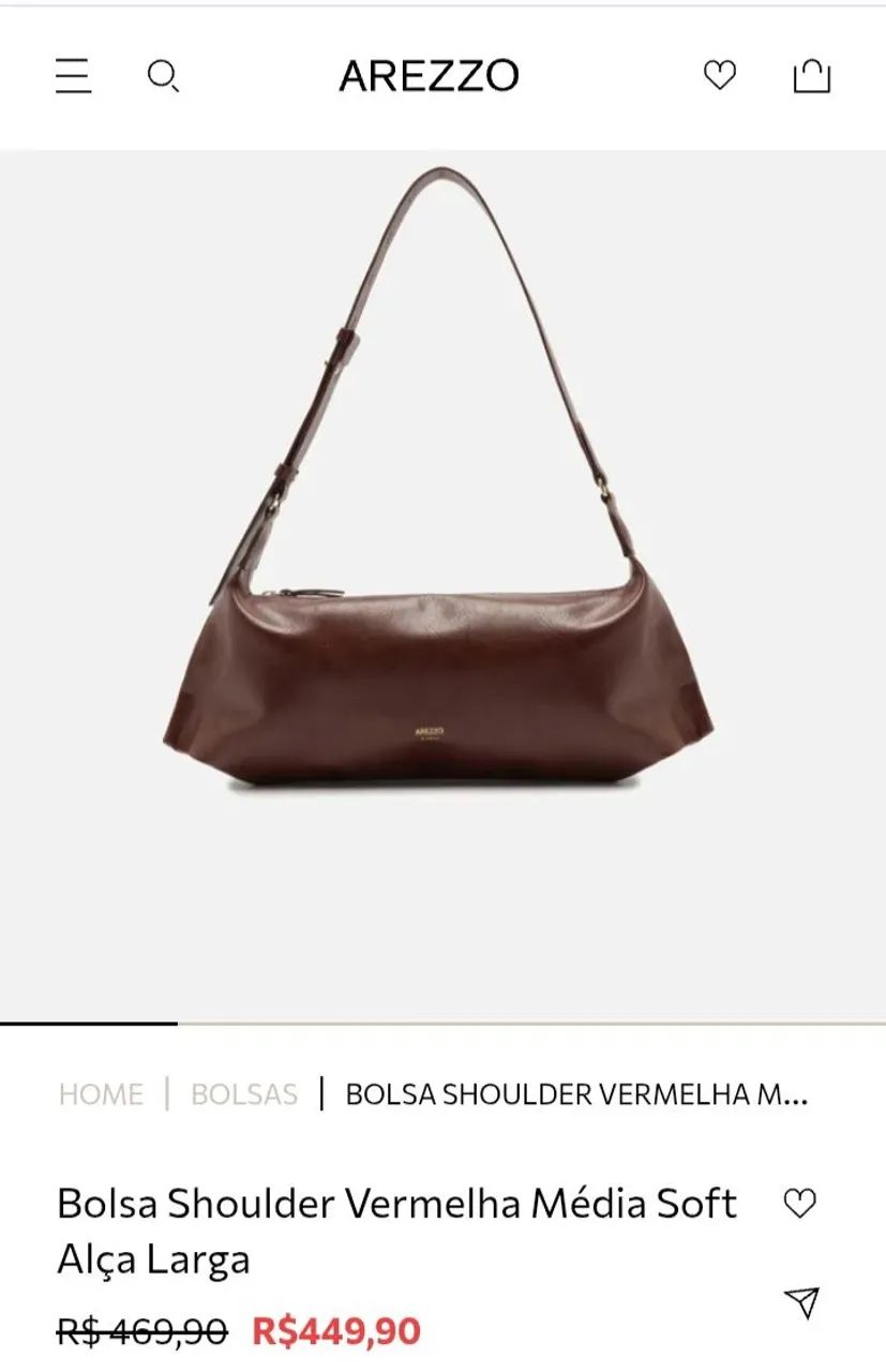 Bolsa média AREZZO nova 