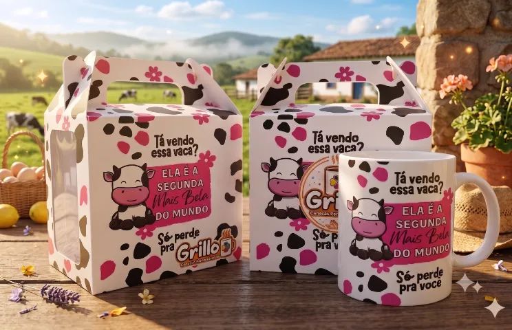 Caneca Personalizada - Tema Vaquinha querida 270° - Foto 5