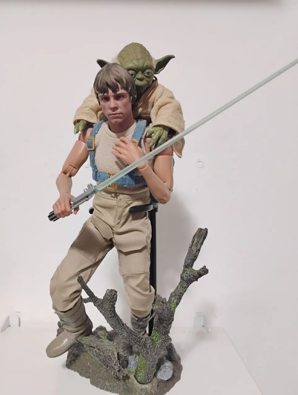 Hot toys custom Luke e Yoda Star Wars dagobah training