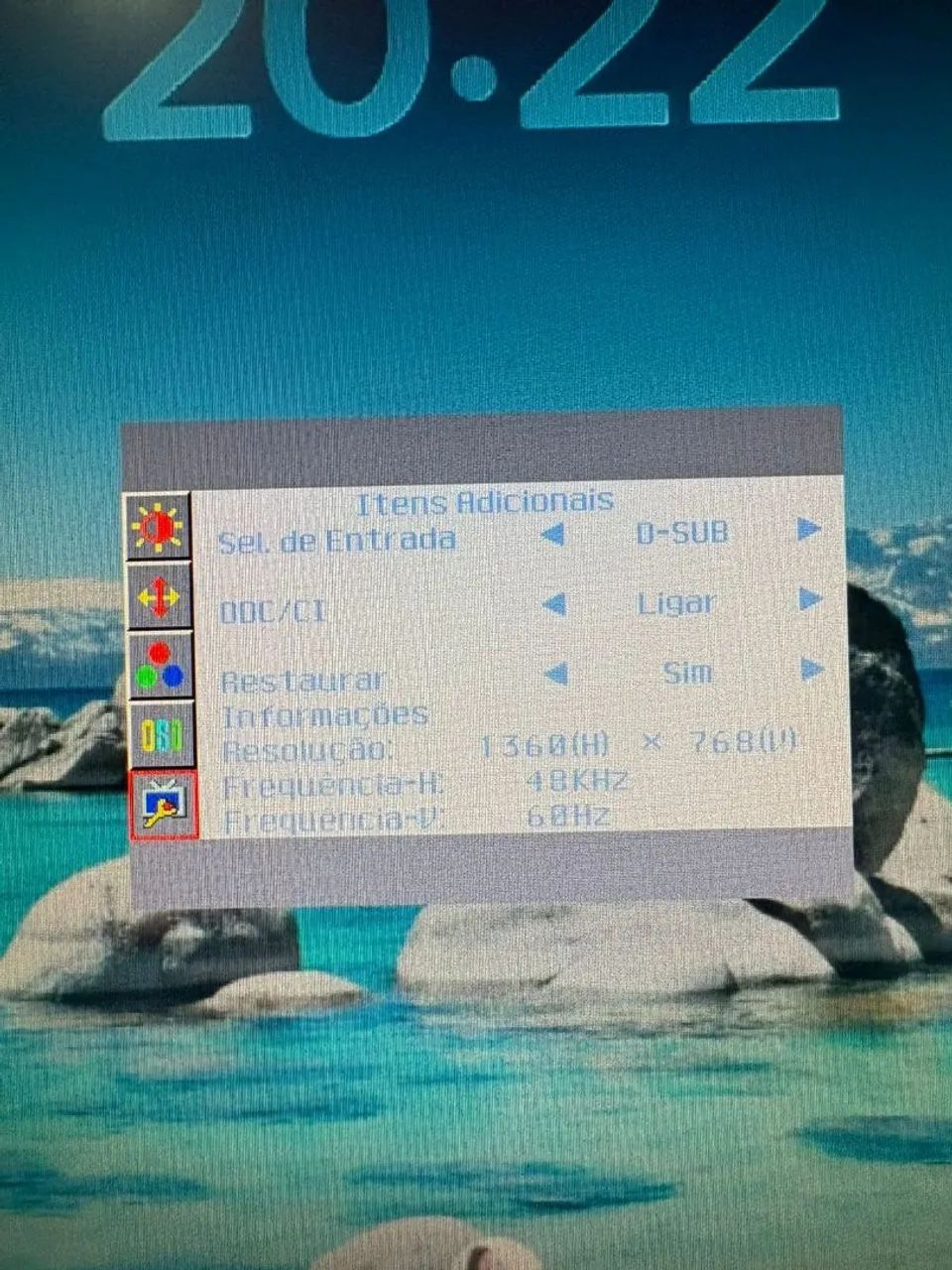 Monitor Dell 21,5 pol Full HD - Excelente estado | D2201C - Foto 3