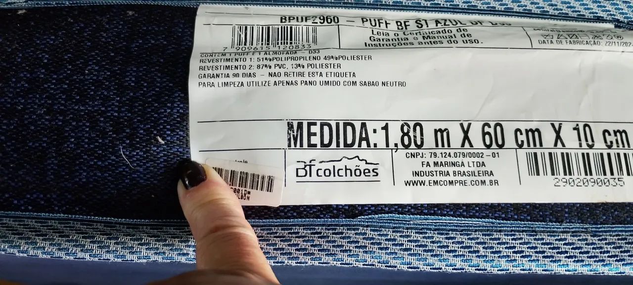 Vendo puff D 33, BF colchões em ótimo estado.  - Foto 4