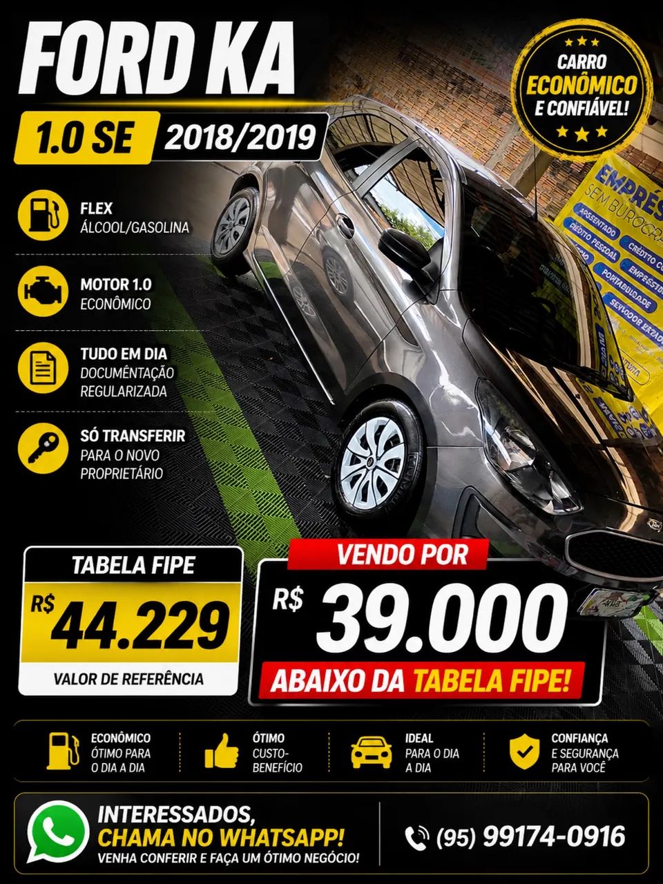 Ford KA 1.0 Se/se Plus Tivct Flex 5P 2019 - Foto 5