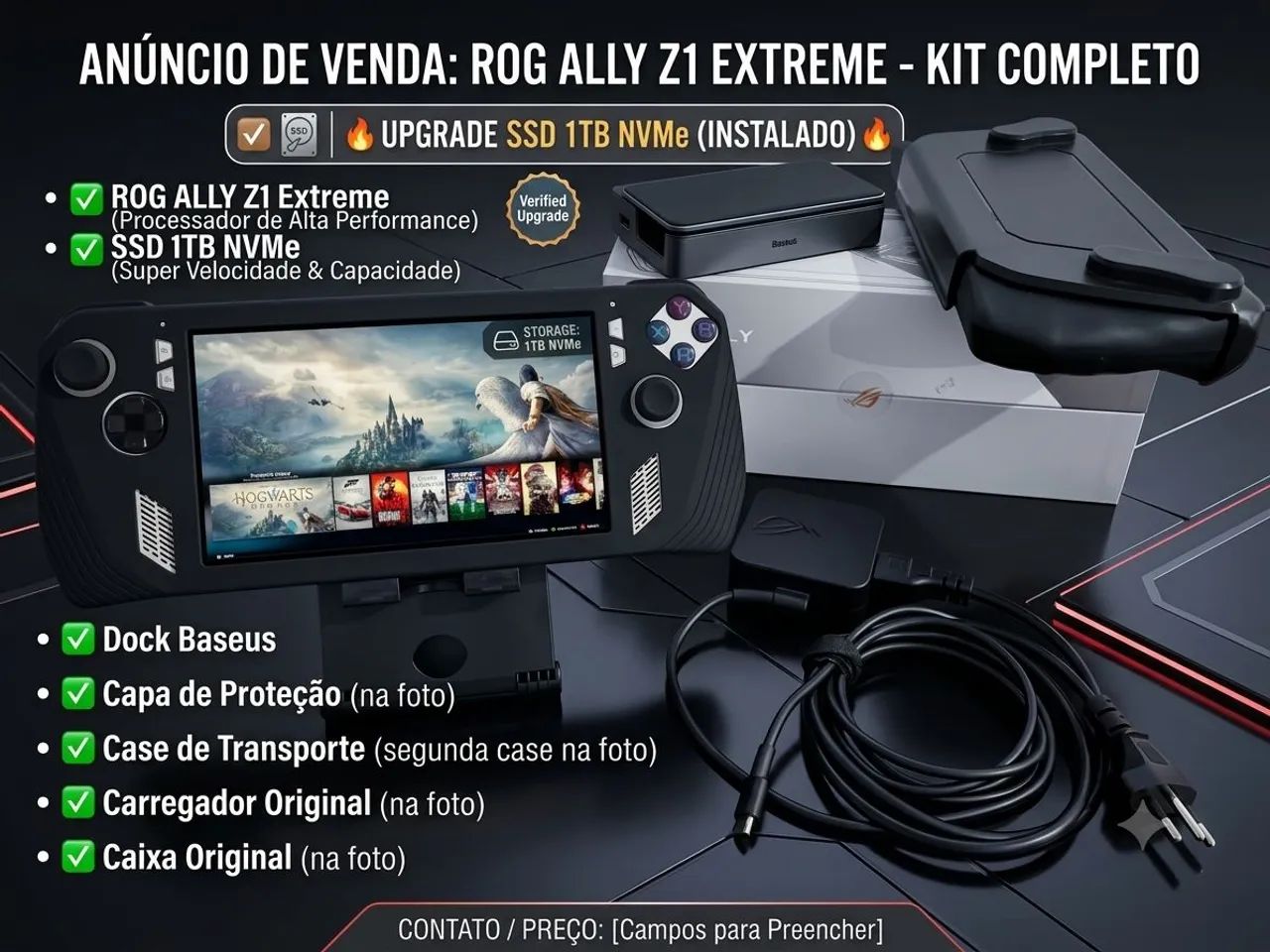 Asus Rog Ally z1 extreme 1tb - Consoles de Vídeo Game - Fragoso
