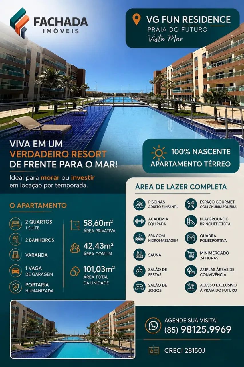 Apartamento Praia Futuro VG fun - Ceará