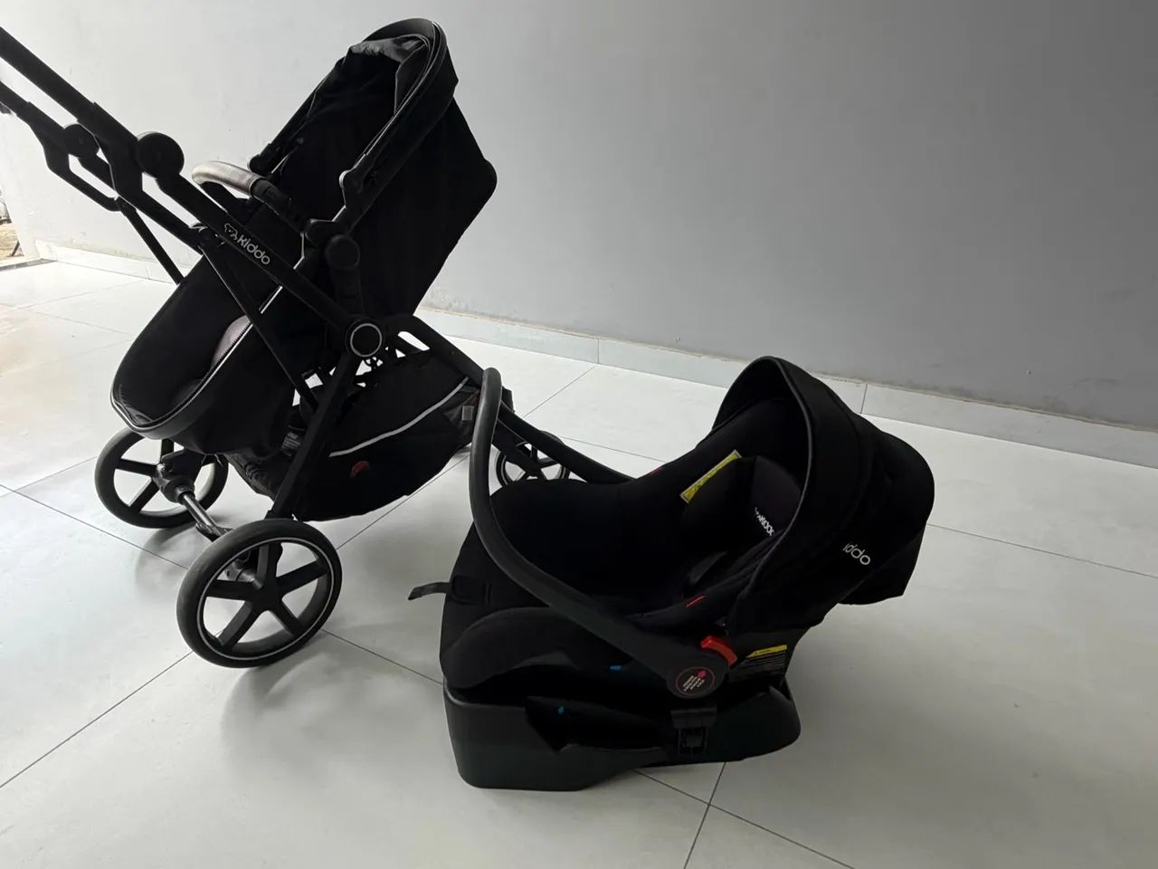 KIT TRAVEL SYSTEM KIDDO - CARRINHO + BEBÊ CONFORTO COM BASE - Foto 3
