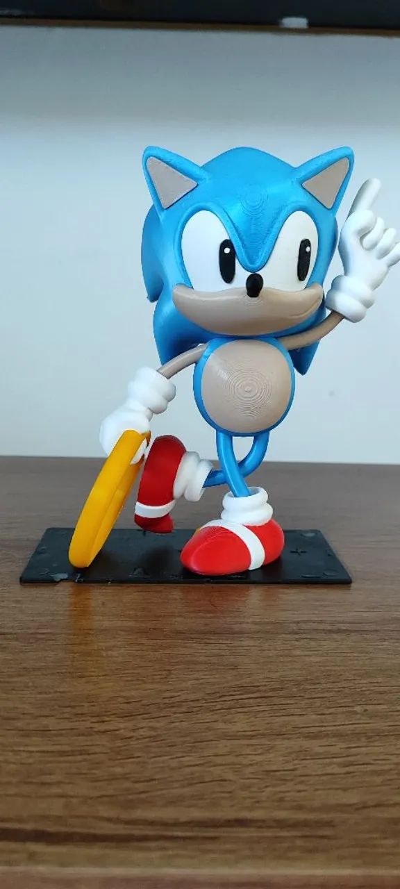 Boneco Sonic em PLA 17cm X 13cm
