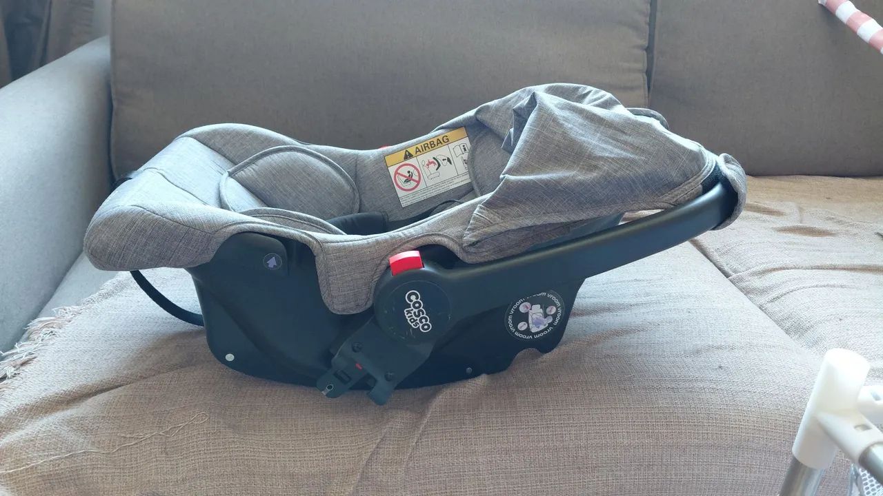 Carrinho de Bebê Toffy Cosco e Bebê Conforto Wizz Bilss - cinza - Foto 4