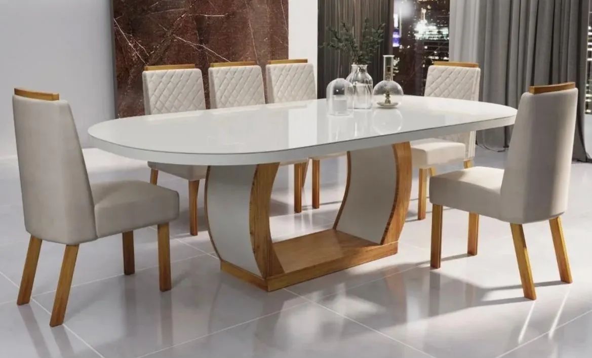 Mesa com 6 cadeiras 