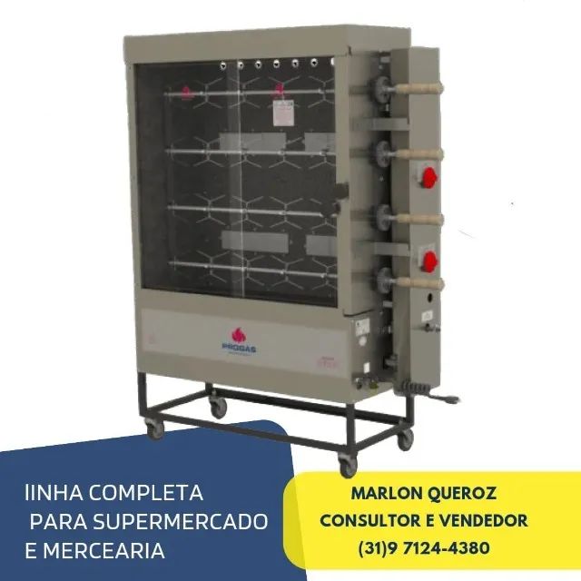 Assadeira de Frango 4 Espetos Progas Nova