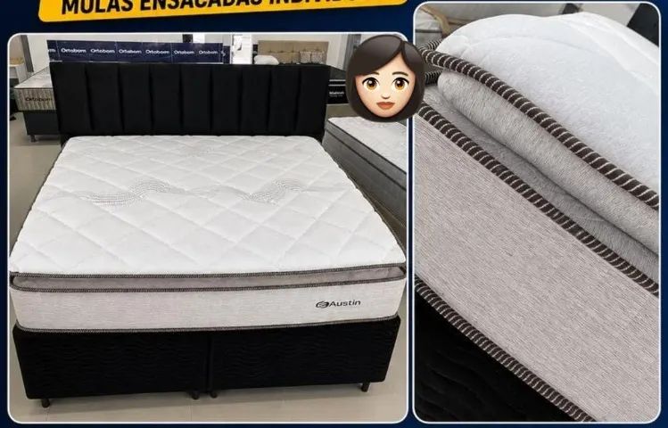 CAMA PREMIUM CASAL COM PILLOWTOP + BRINDE E ENTREGA GRATIS