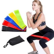 Kit 5 Faixas Elásticas Para Exercícios Mini band - Foto 4