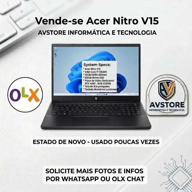 Notebook Gamer Acer Nitro V15