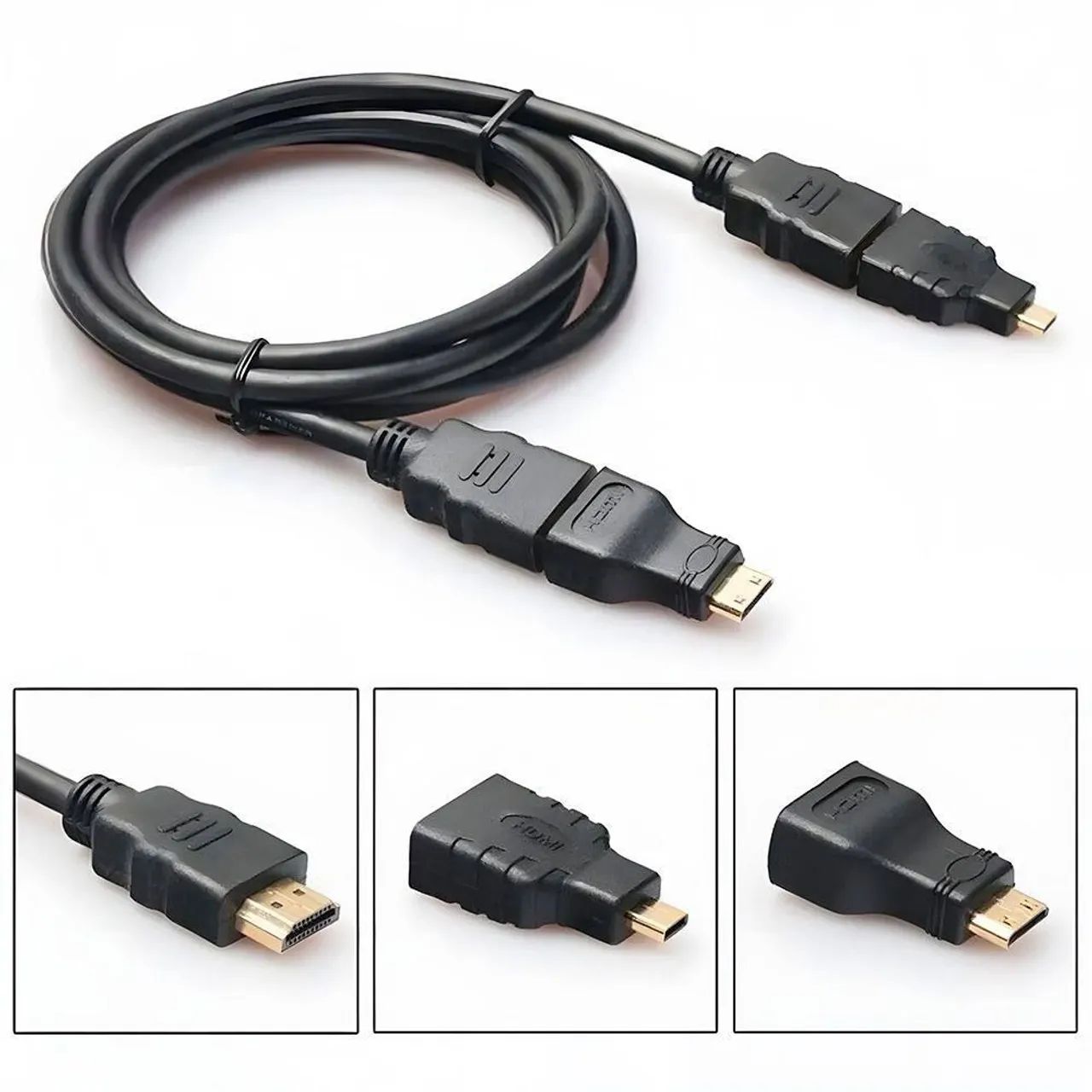 Cabo conversor adaptador hdmi - c - micro hdmi - Foto 2