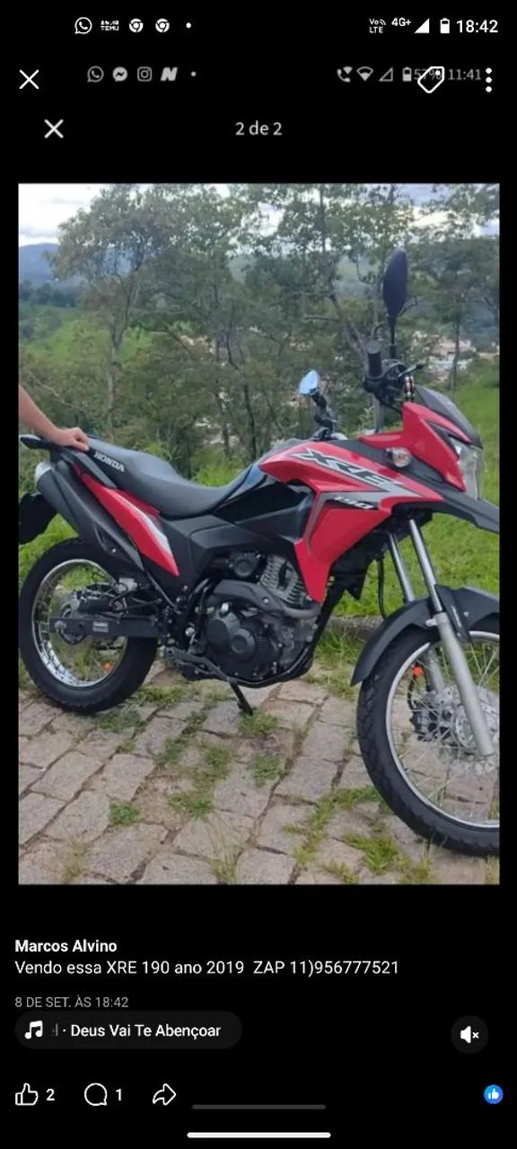 Vendo XRE 190 