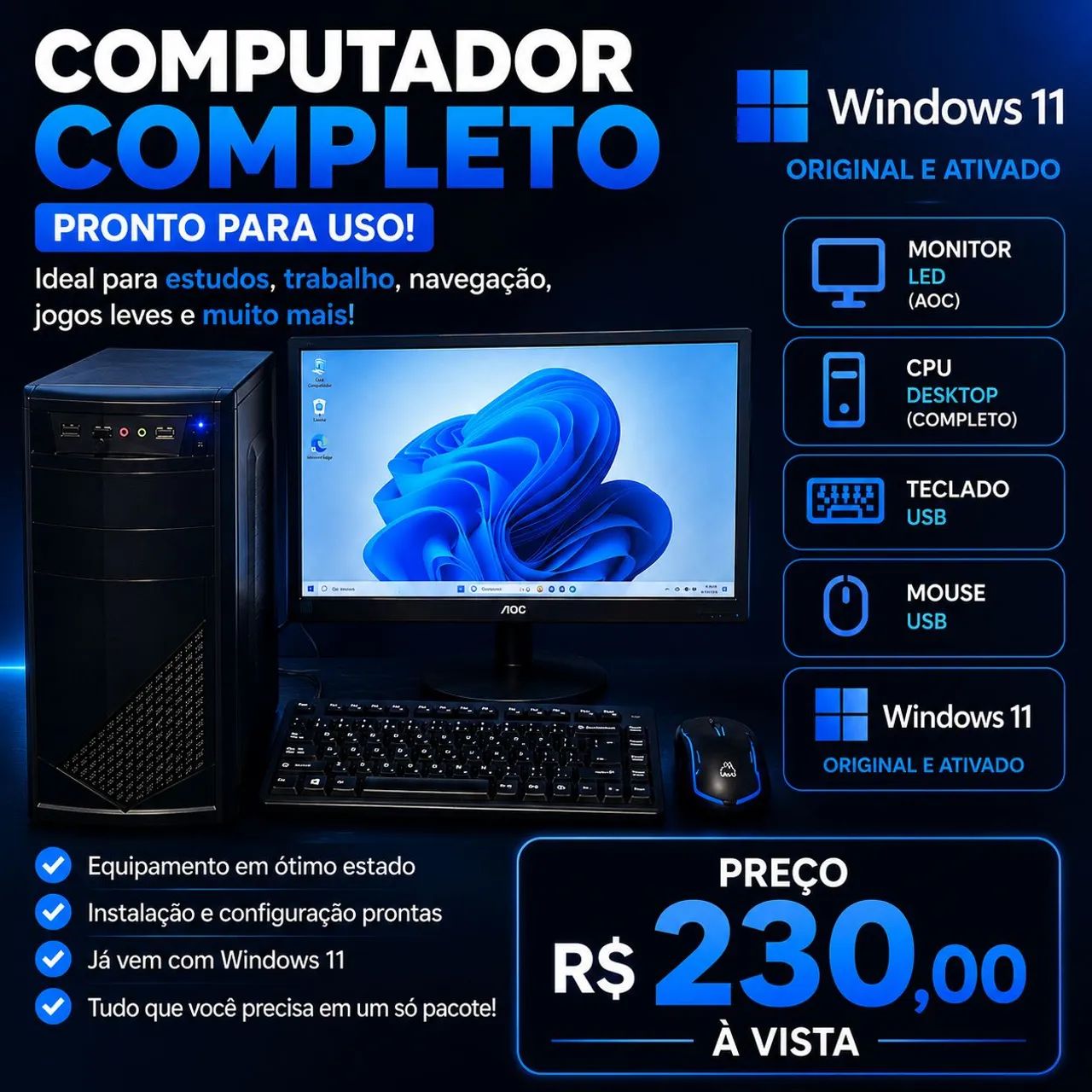 Computador completo Windows 11