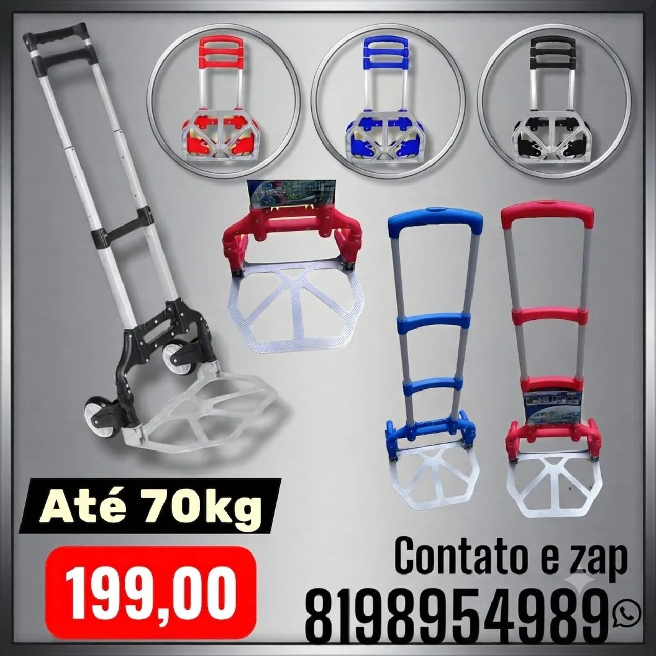 Carrinho de carga dobrável 