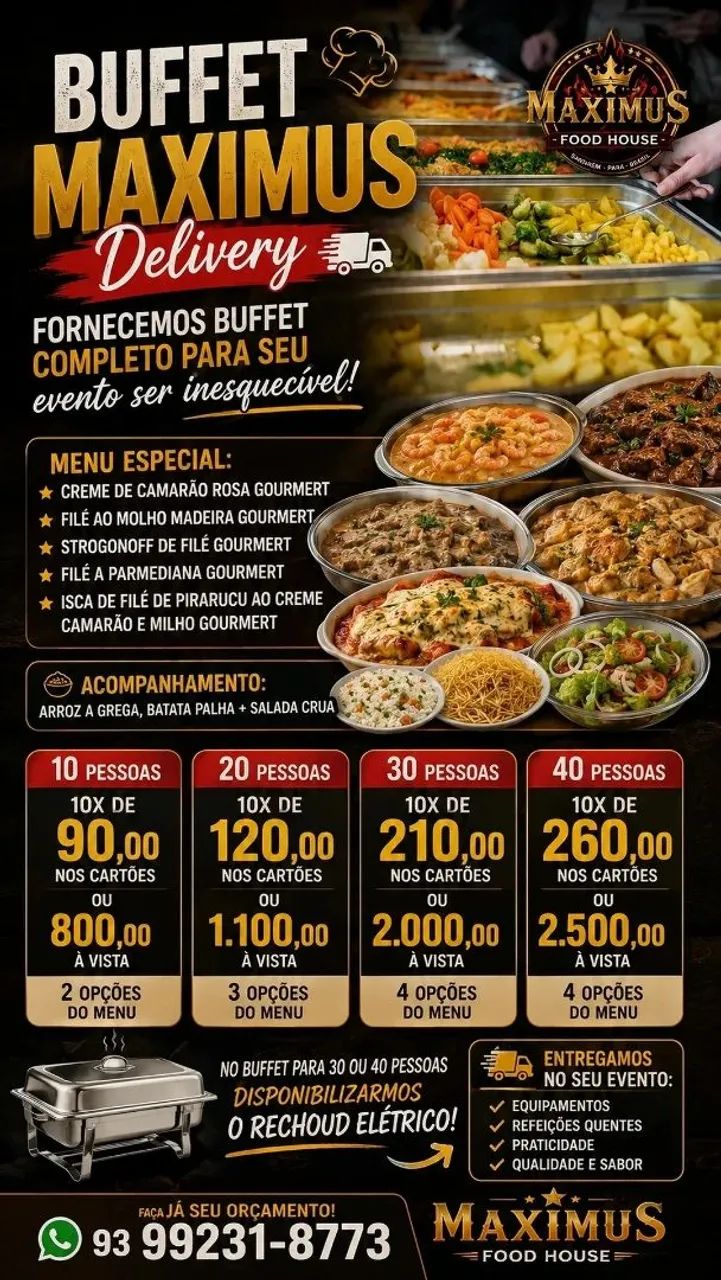 Buffet delivery p/seu evento 