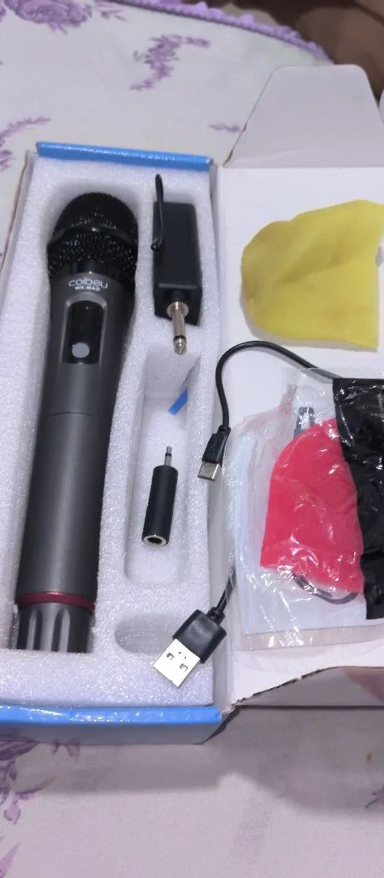 Vendo microfone sem fio usado uma vez 