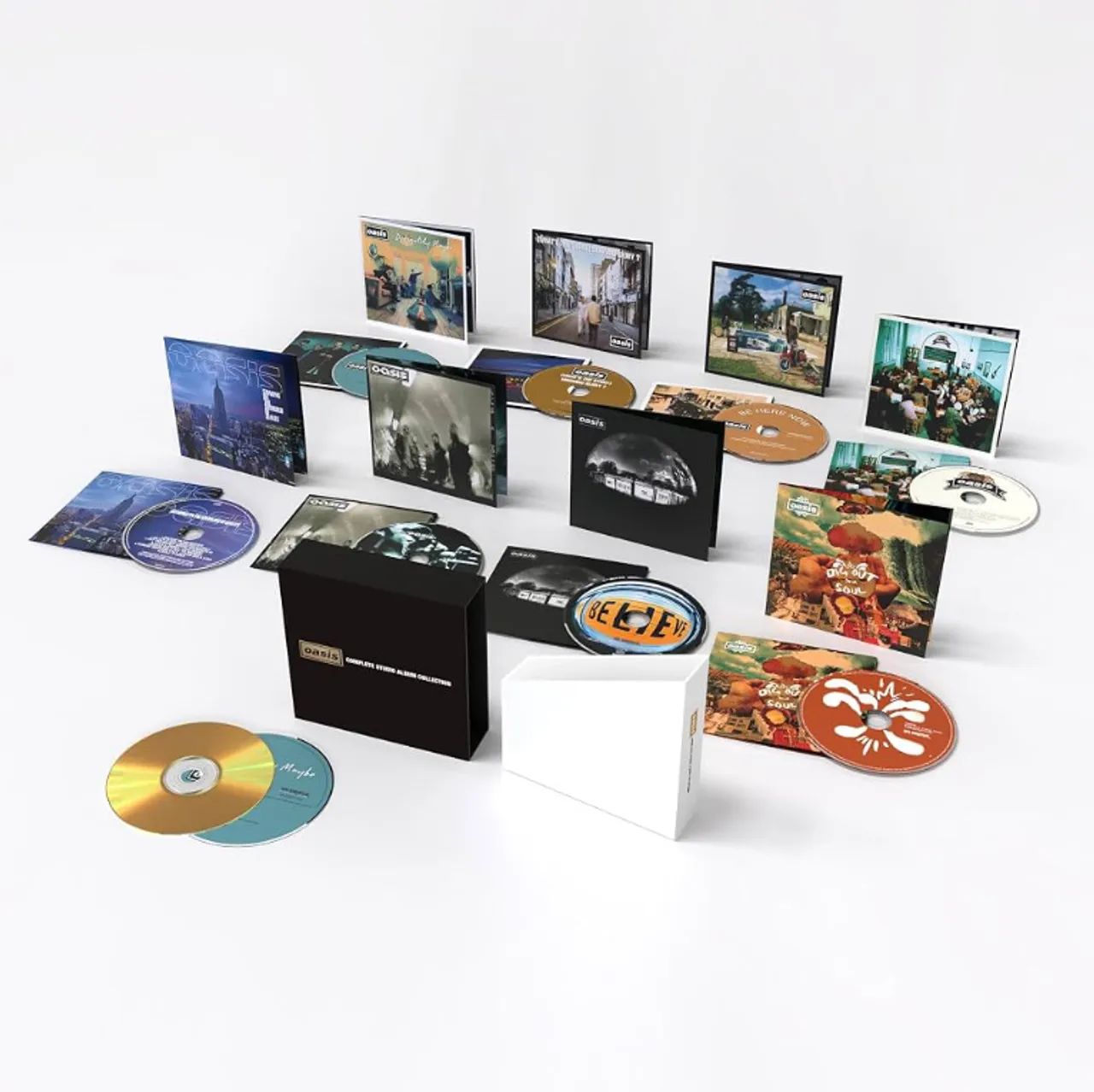 Oasis - Complete Studio Album Collection - Edição exclusiva com CDs dourados 