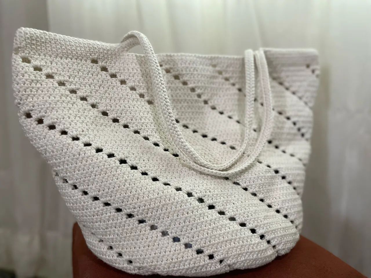 Bolsa de crochê grande