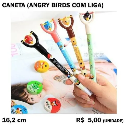 Caneta Angry Birds com Liga